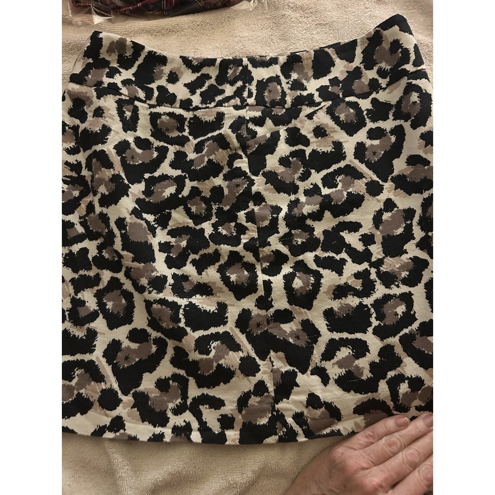 Ann Taylor LOFT Leopard Print Mini Skirt Women's Size 4
